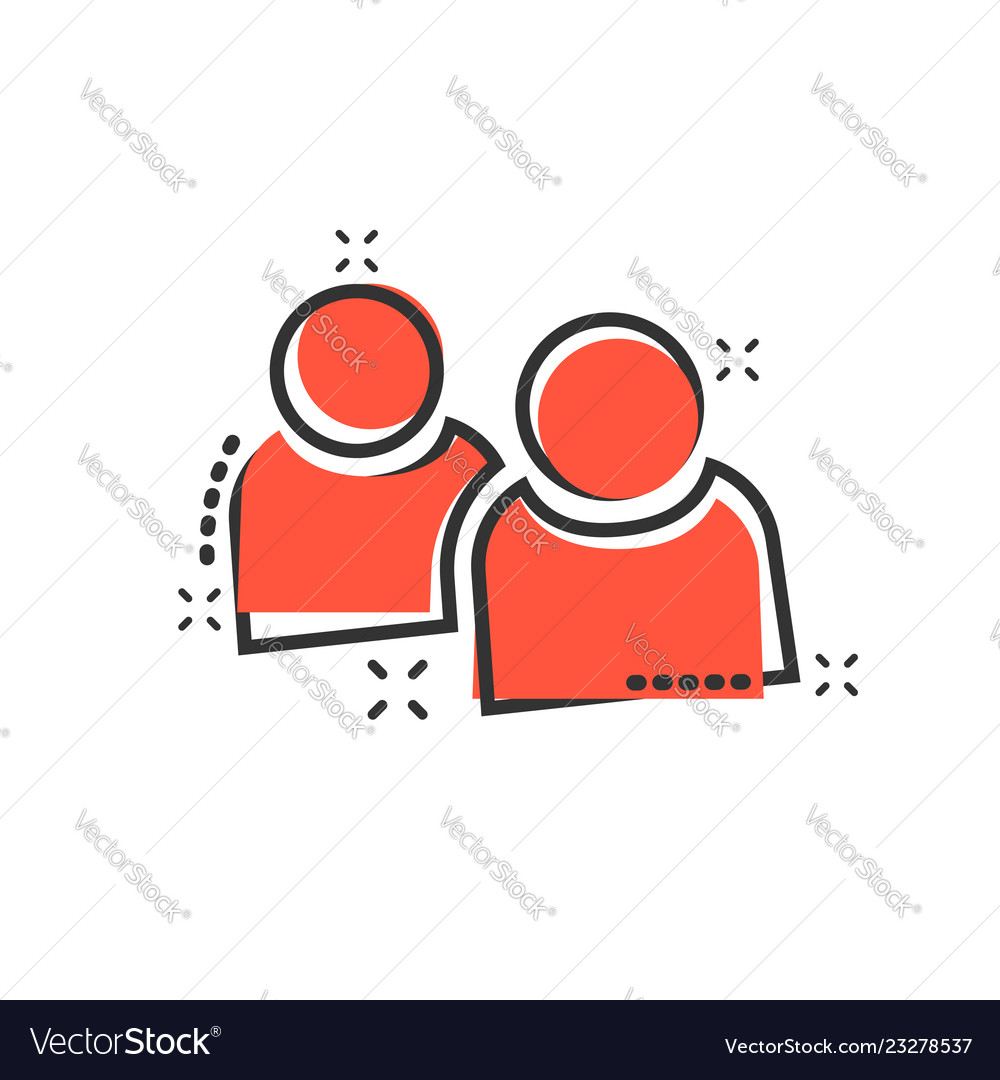 People communication icon in comic style