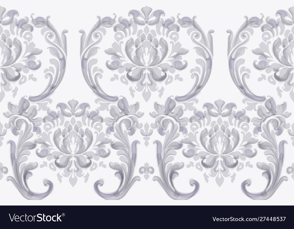 Rococo texture pattern vector image Rococo texture pattern