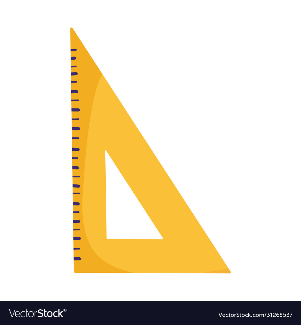 School triangle ruler measure isolated icon design