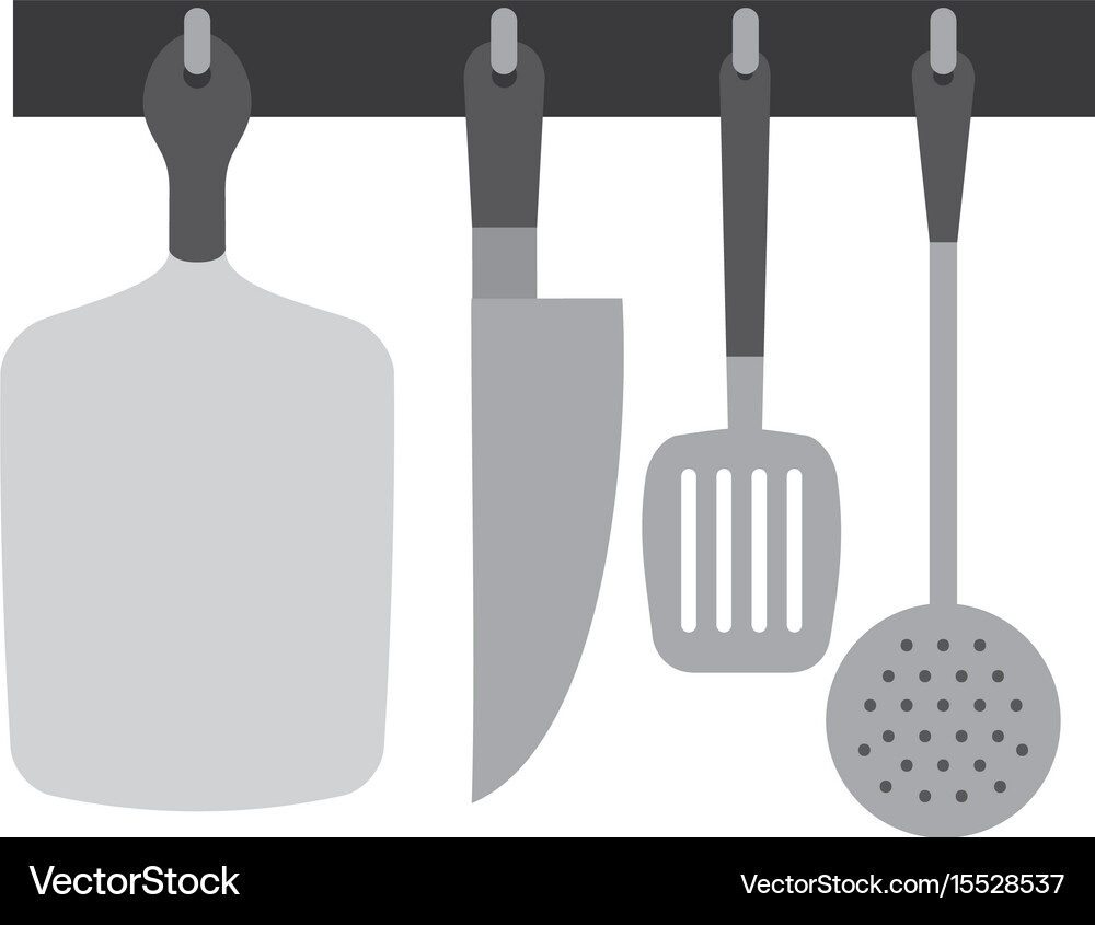 Set kitchen cutlery icon Royalty Free Vector Image