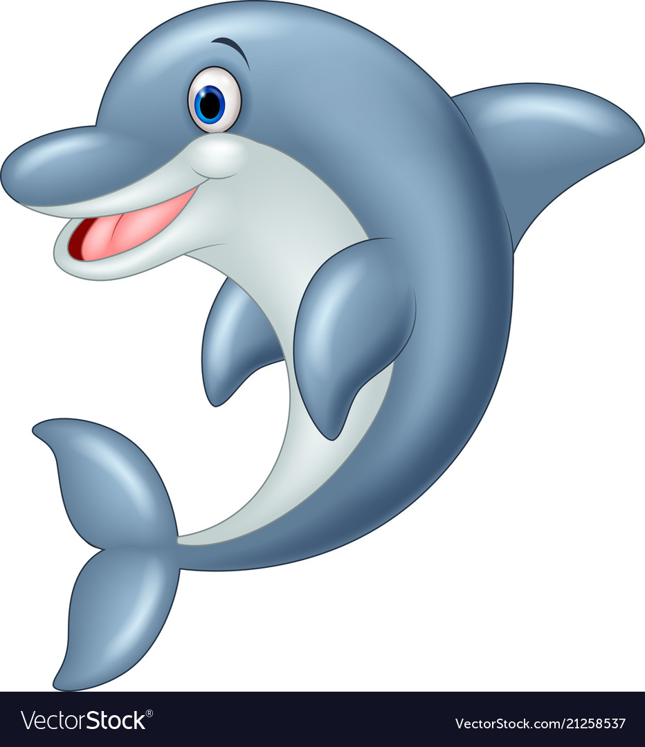 Standing dolphin Royalty Free Vector Image - VectorStock