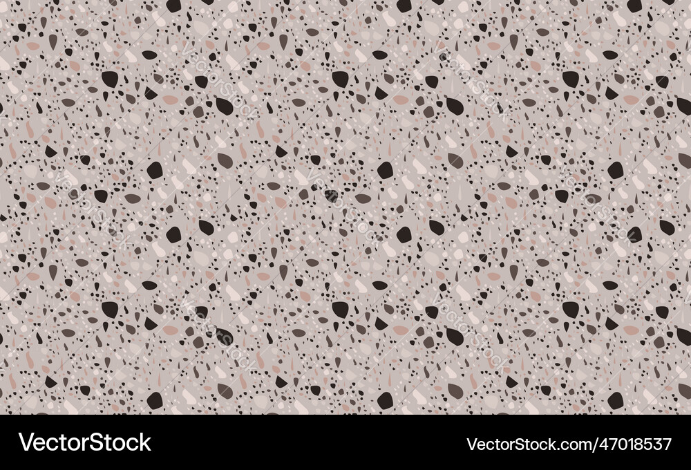 Terrazzo seamless pattern texture in gray Vector Image