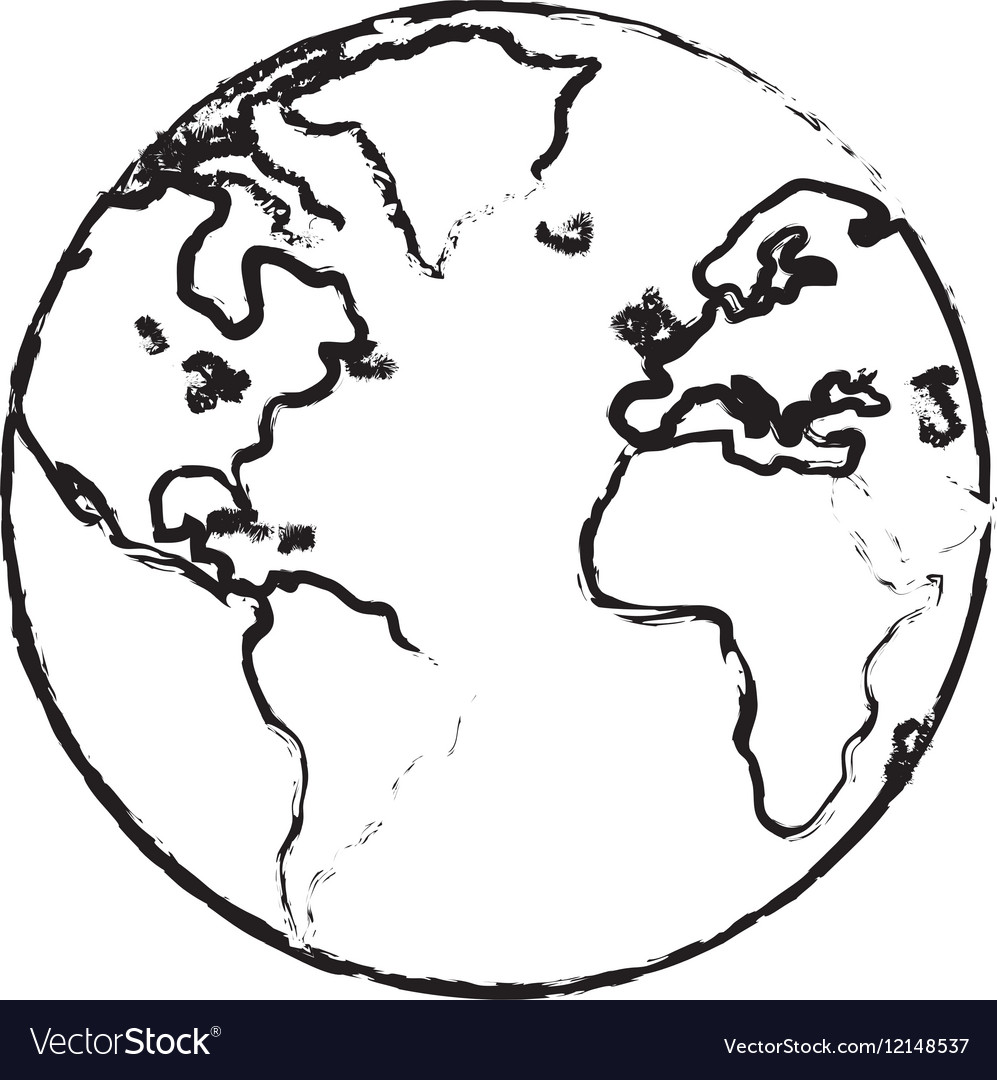 World earth map Royalty Free Vector Image - VectorStock