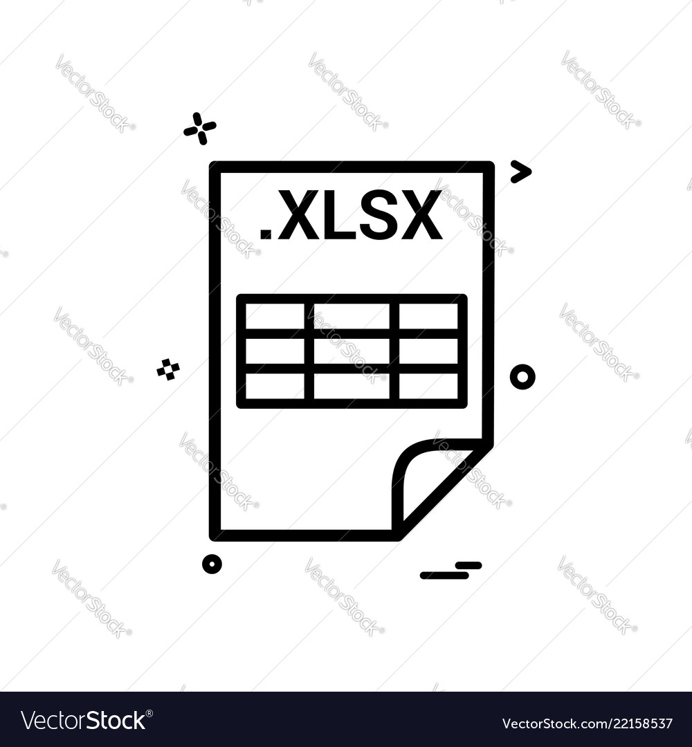 Xlsx application download file files format icon