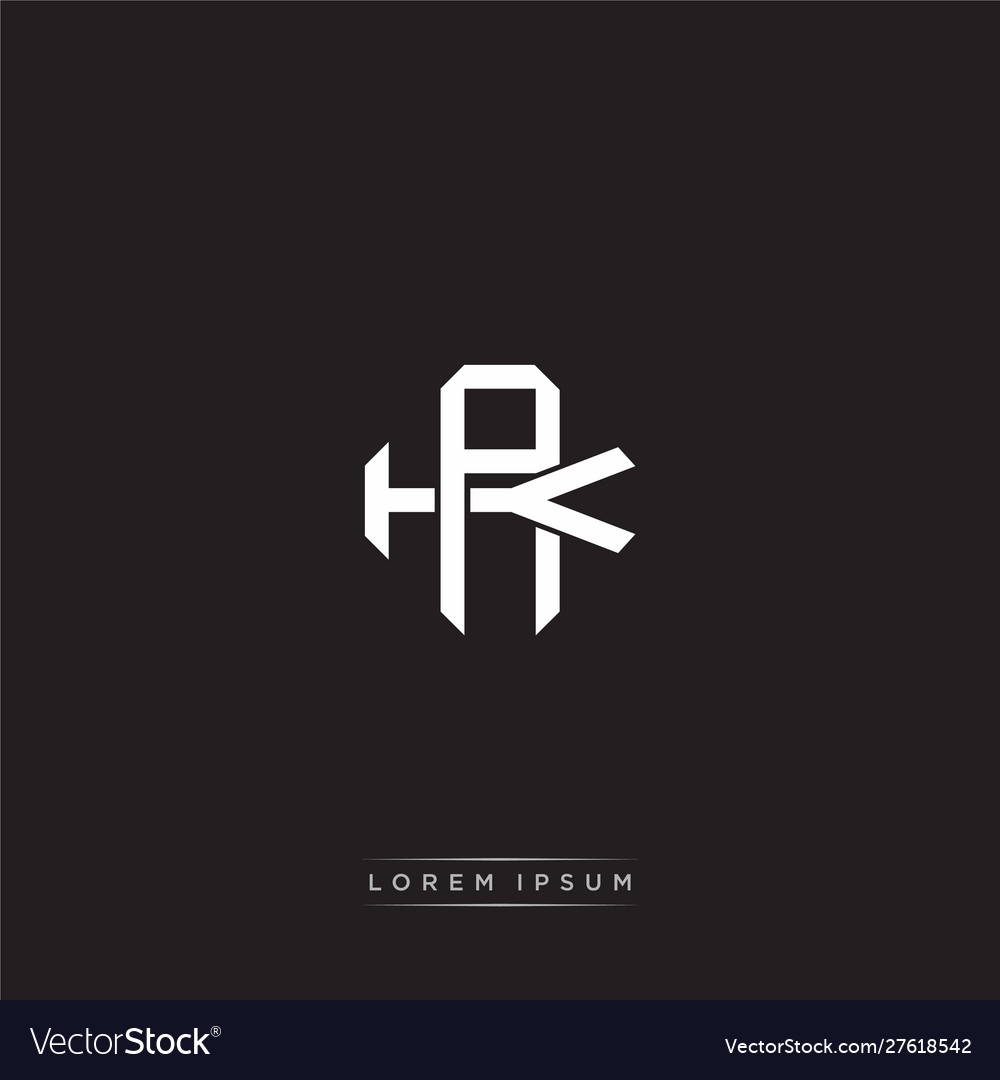 Ak initial letter overlapping interlock logo