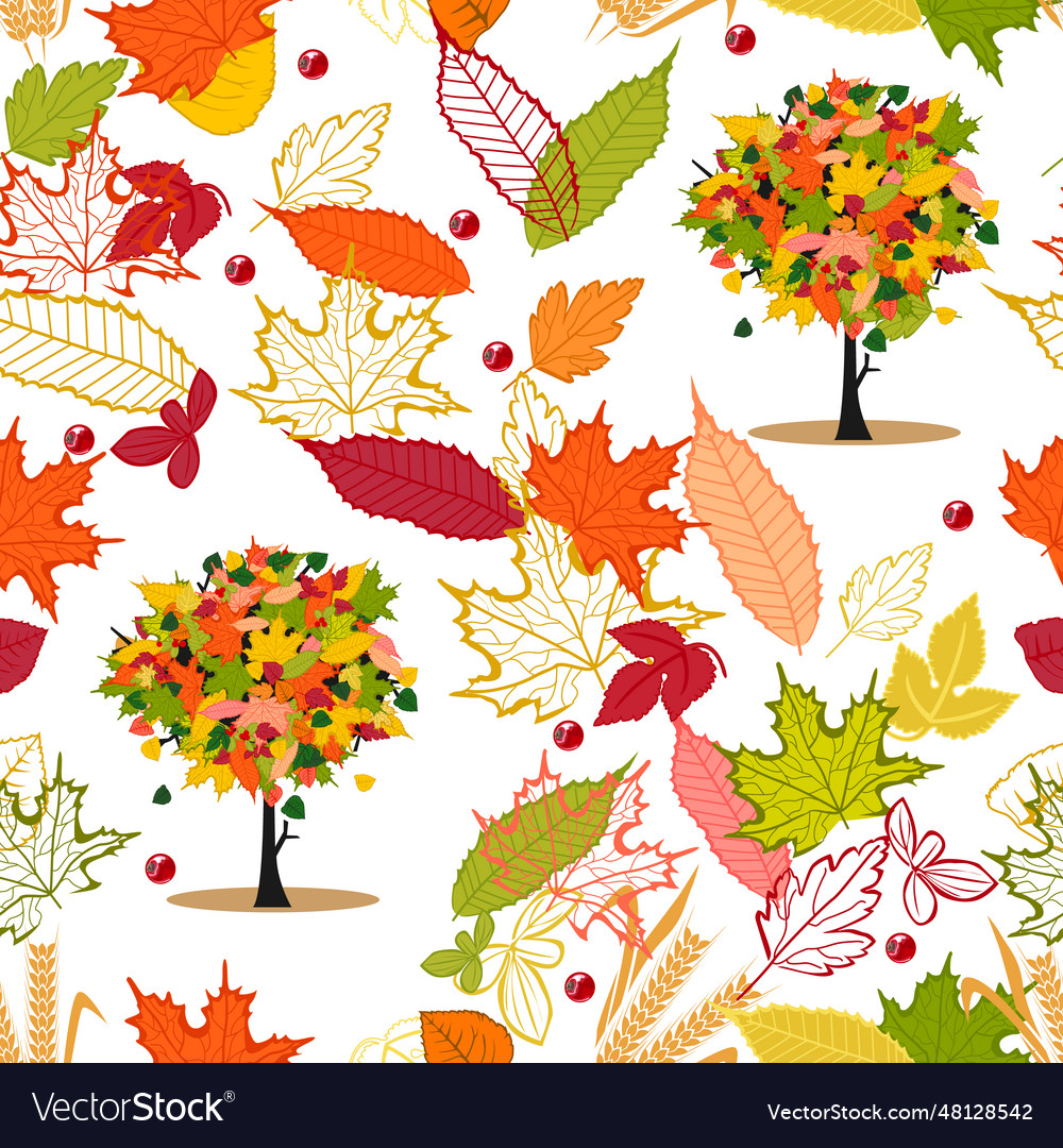 Autumn pattern Vector Image Autumn pattern