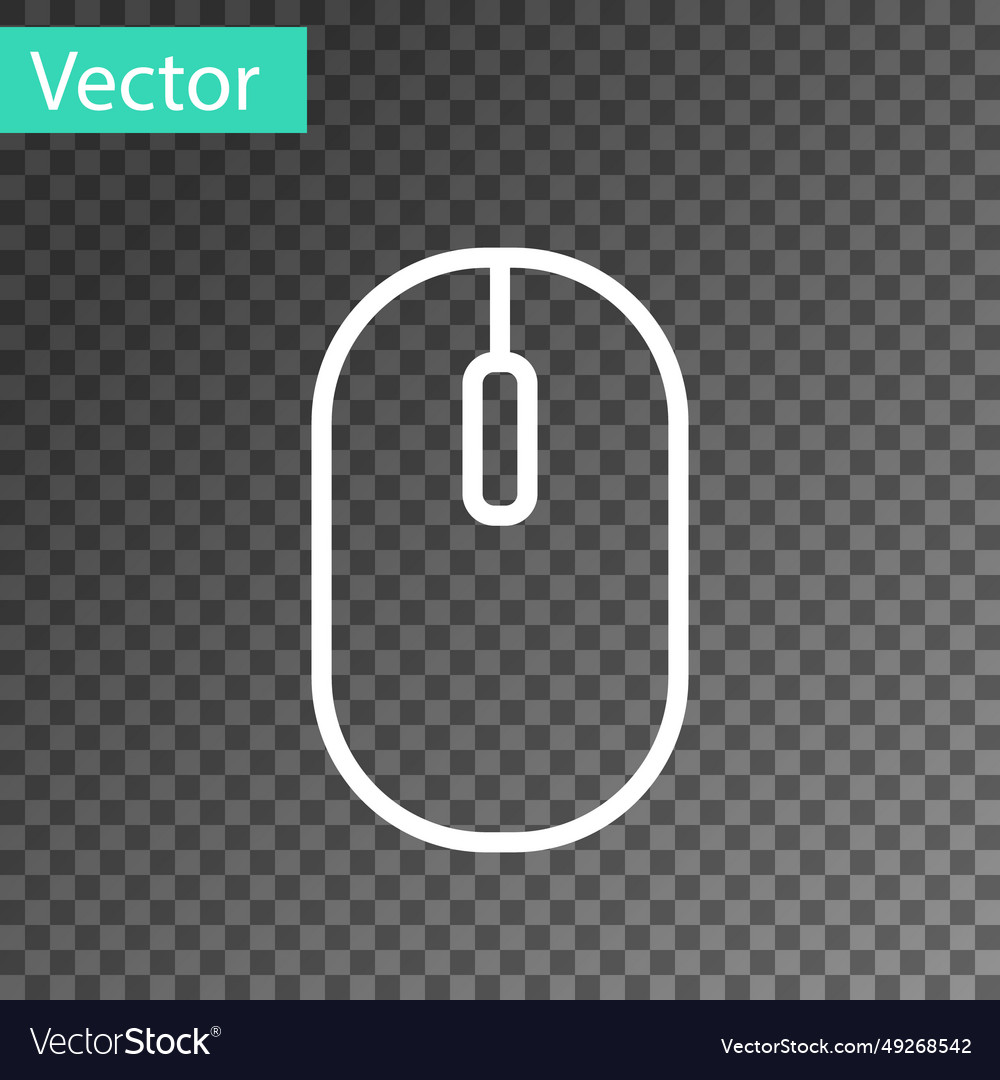 Black computer mouse icon isolated on transparent Vector Image Black computer mouse icon isolated on transparent