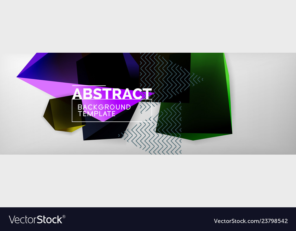 Dark 3d triangular low poly shapes abstract Vector Image Dark 3d triangular low poly shapes abstract