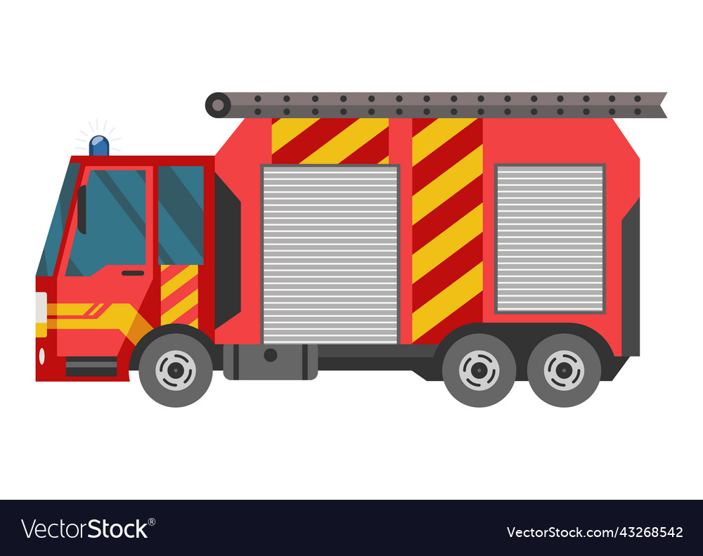 Fire truck engine emergency vehicle Royalty Free Vector