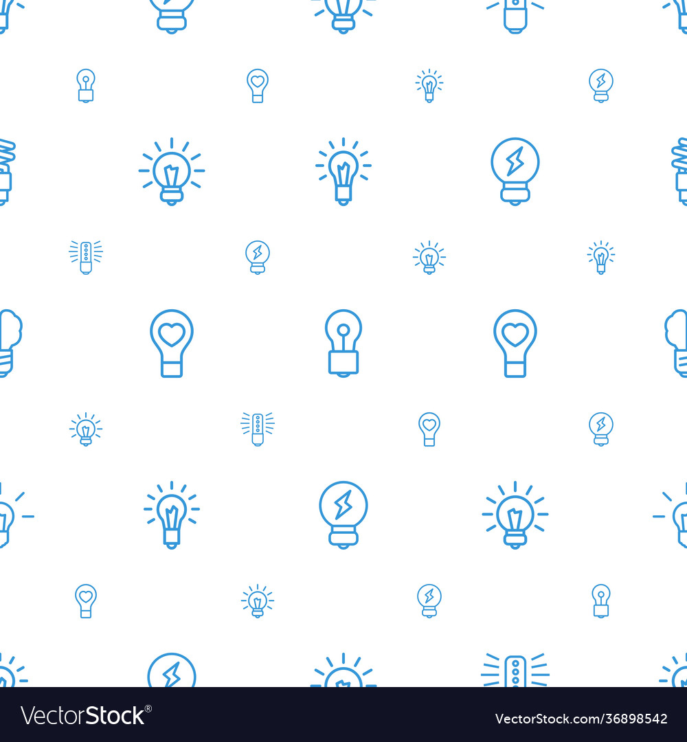 Lightbulb icons pattern seamless white background
