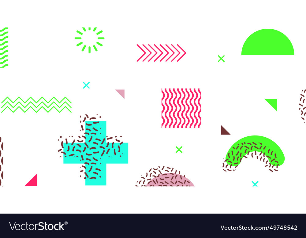 Modern abstract background with memphis elements