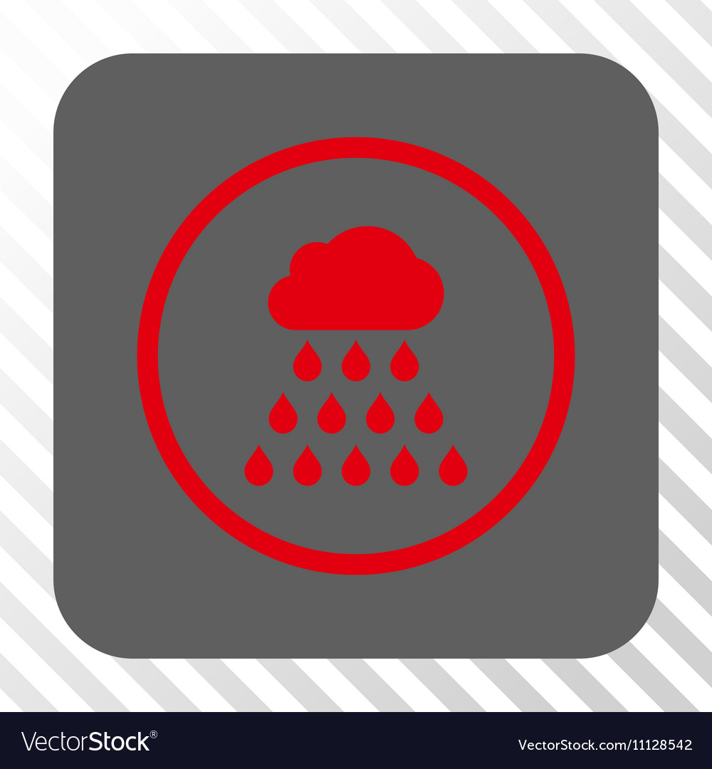Rain cloud rounded square button