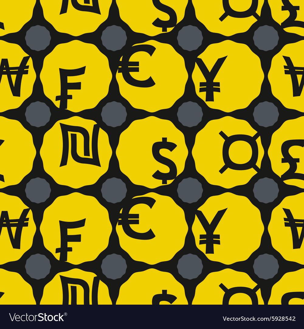 Seamless background with currency symbols