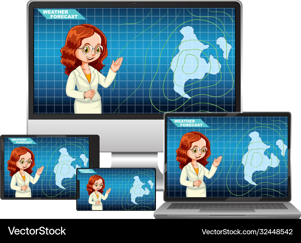 Set different electronic gadgets Royalty Free Vector Image
