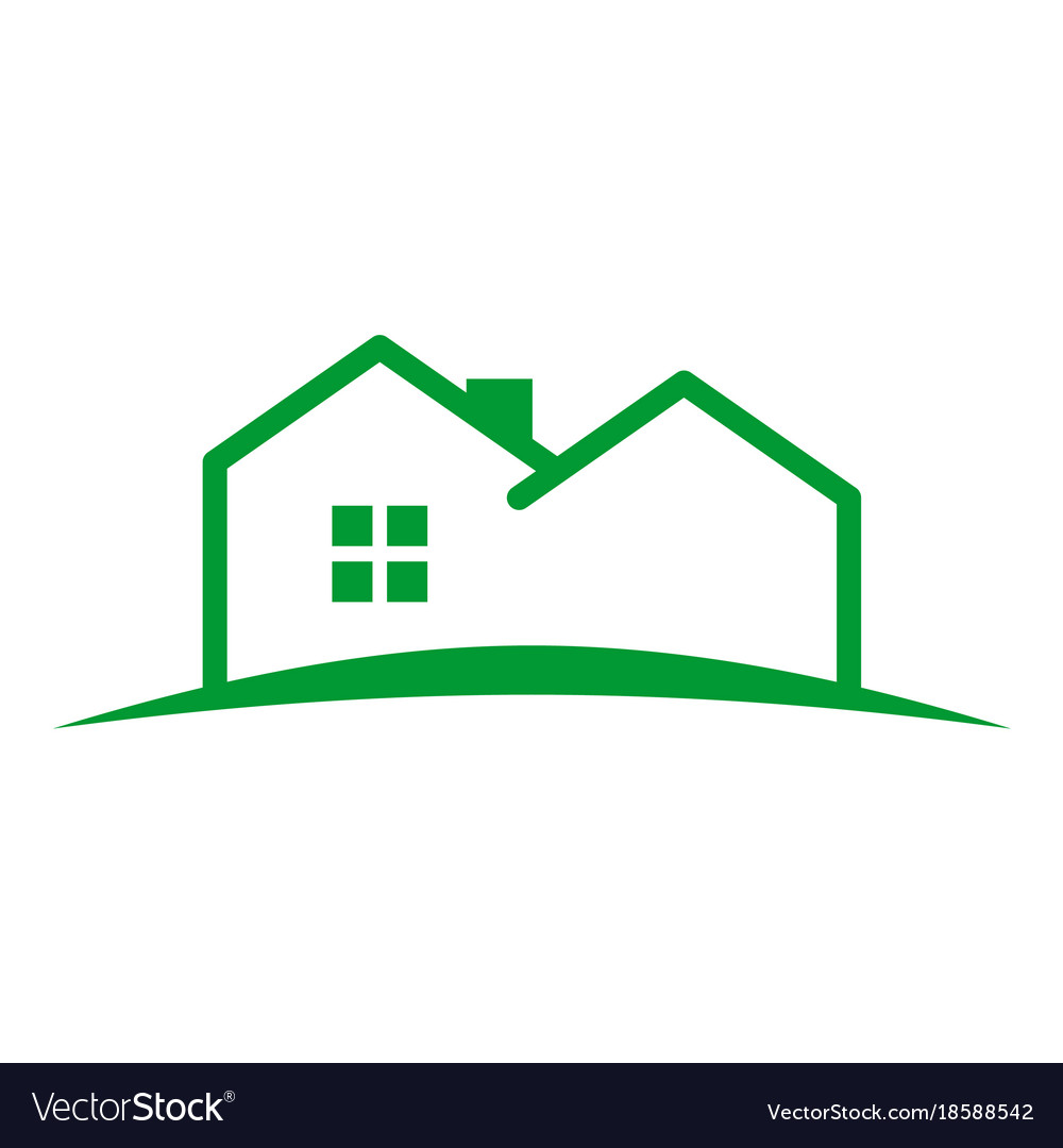 Download Simple outline house land Royalty Free Vector Image