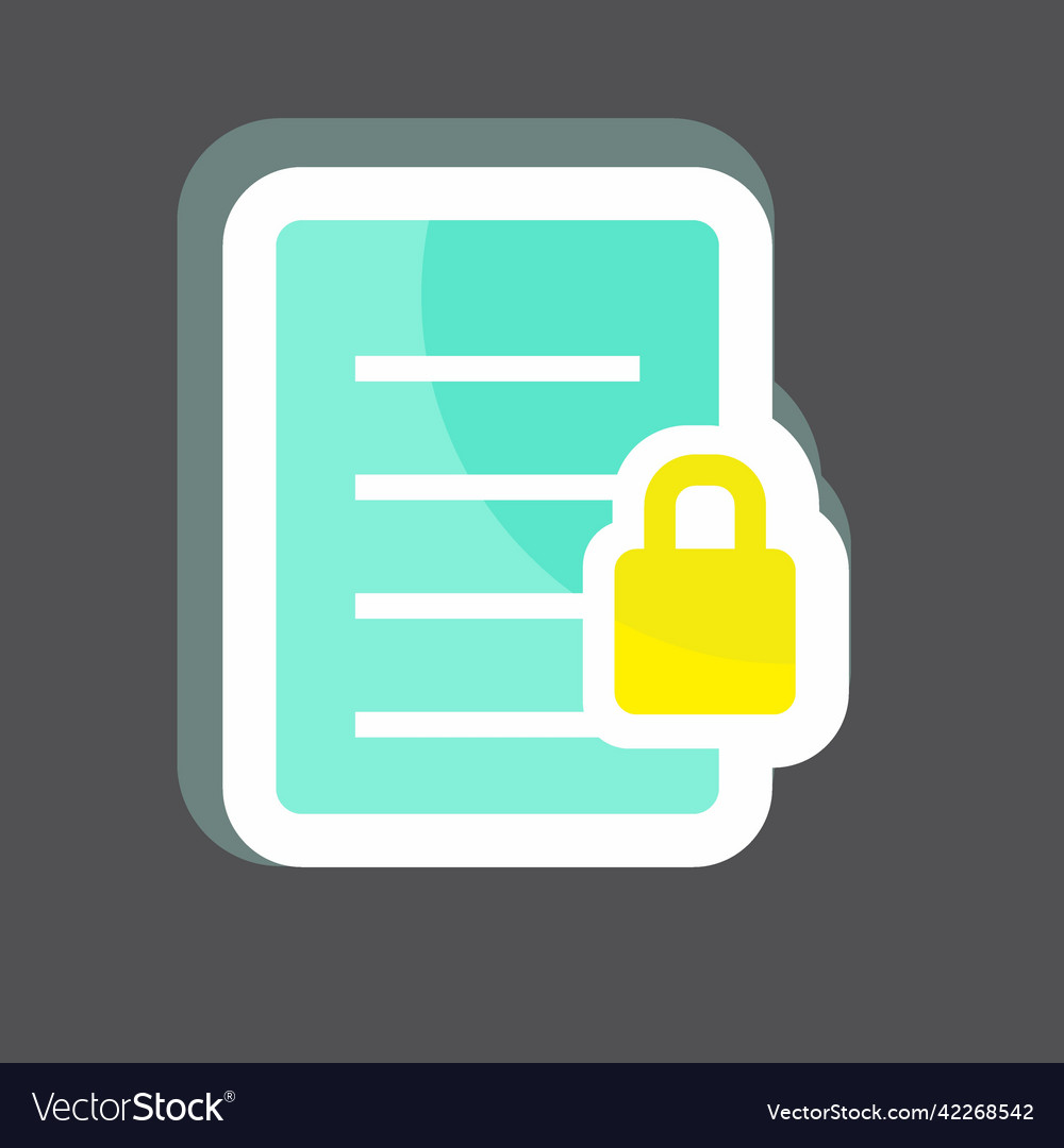 Sticker secure document suitable for user vector image Sticker secure document suitable for user