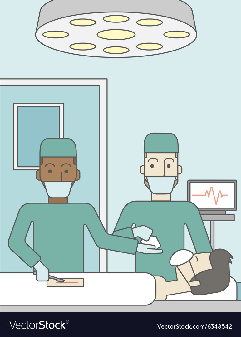 Two surgeons working