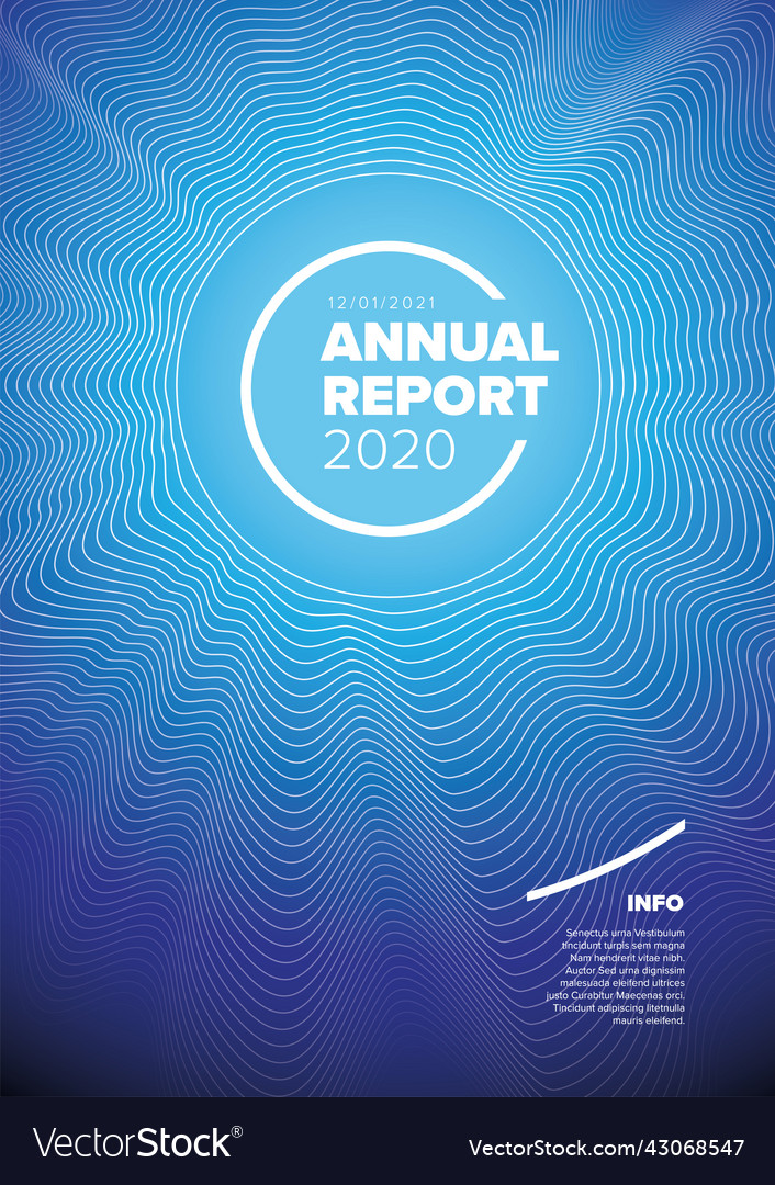 Annual minimalistic report cover template Vector Image