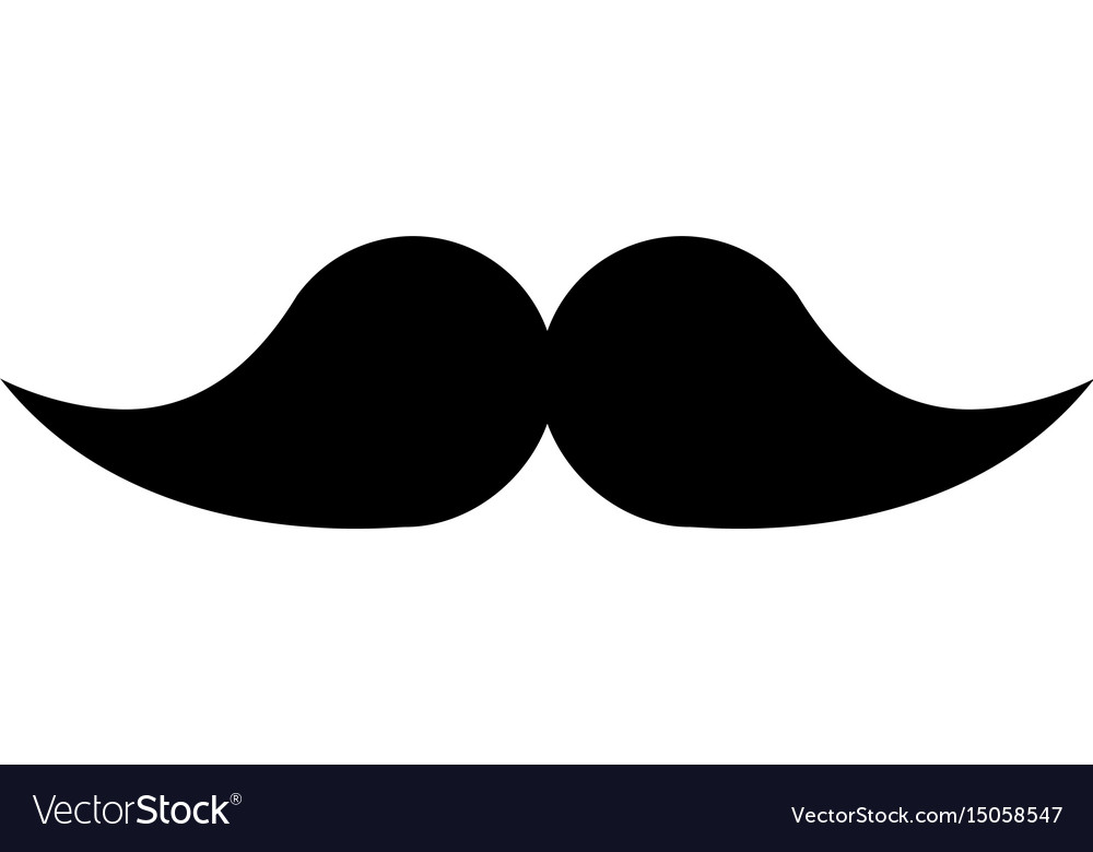 Black icon moustache cartoon