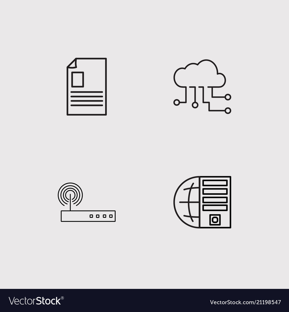 Communication simple linear icons set outlined