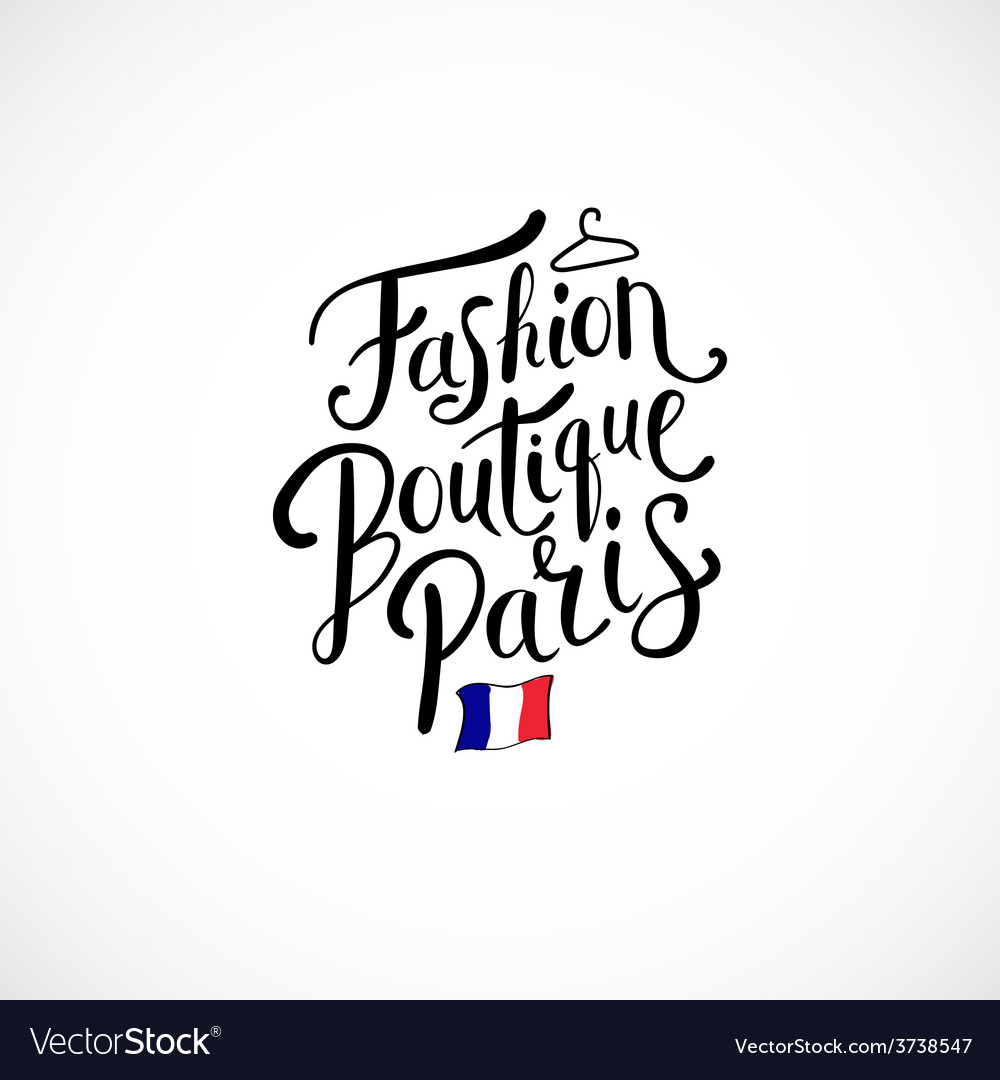 Fashion boutique paris concept on white background