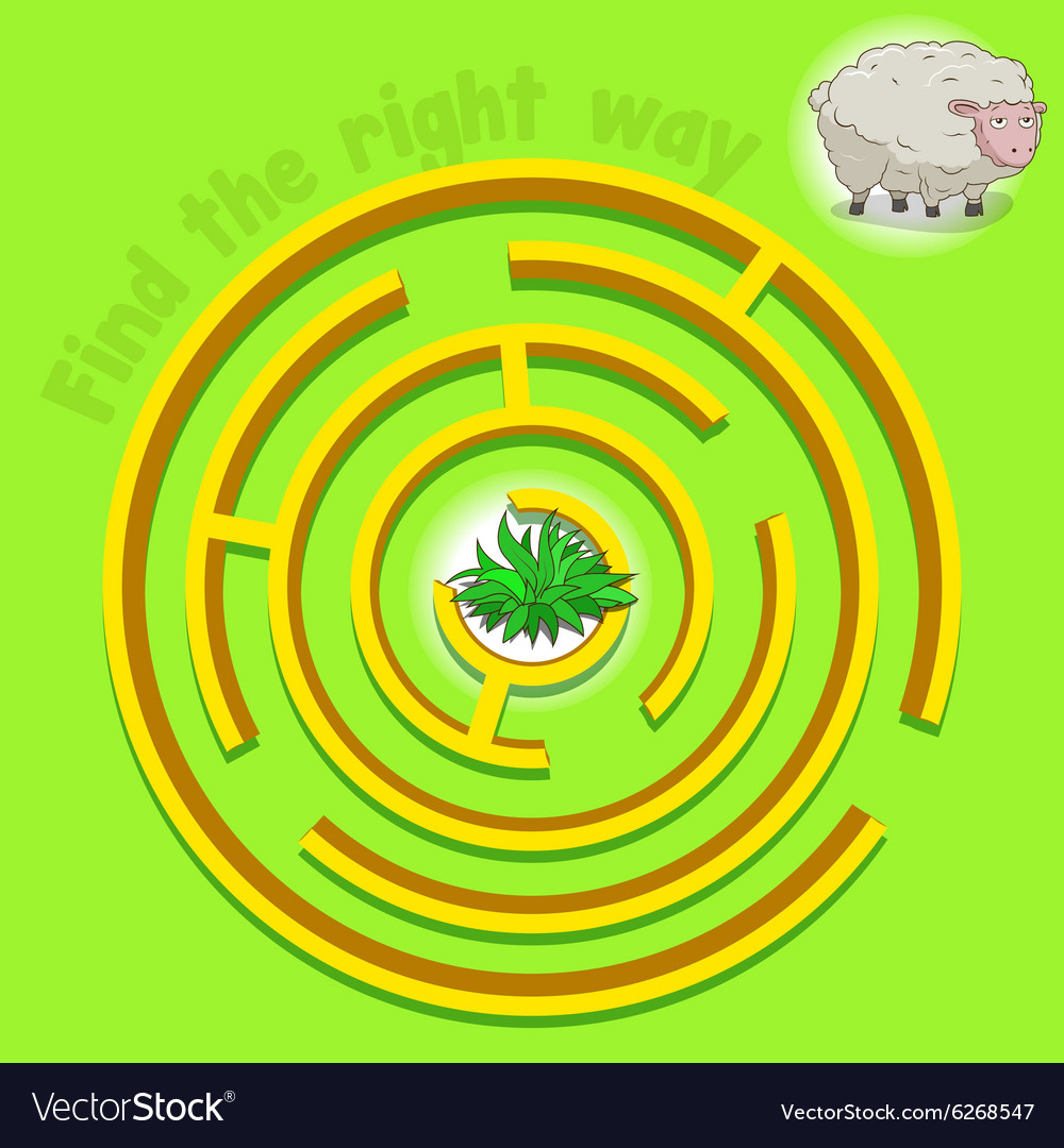Game labyrinth find a way sheep