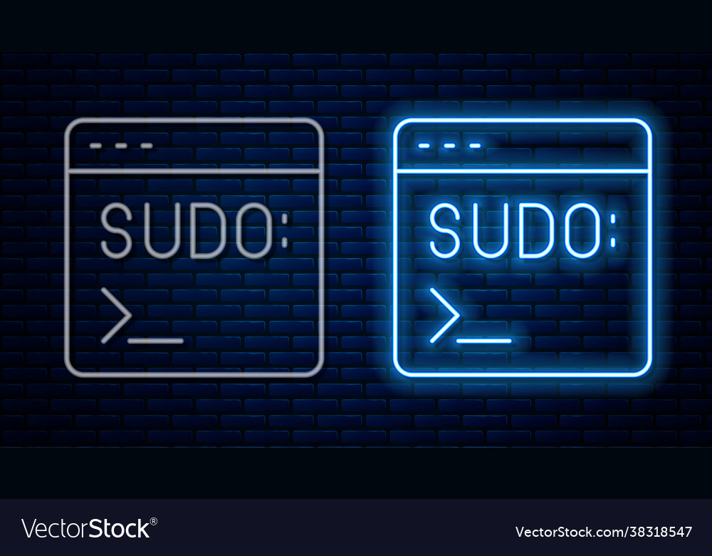 Glowing neon line code terminal icon isolated vector image Glowing neon line code terminal icon isolated
