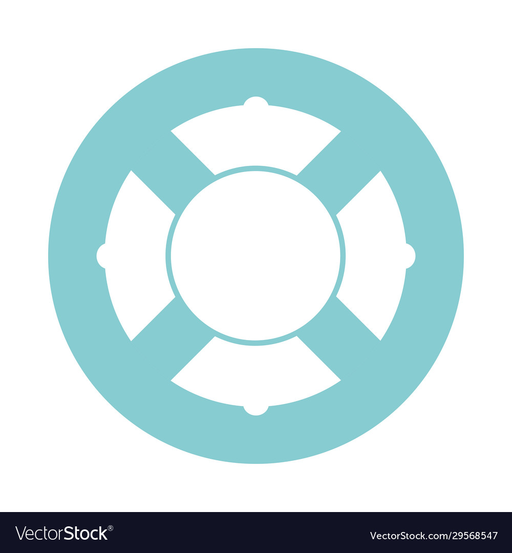 Isolated safe float helmet block style icon