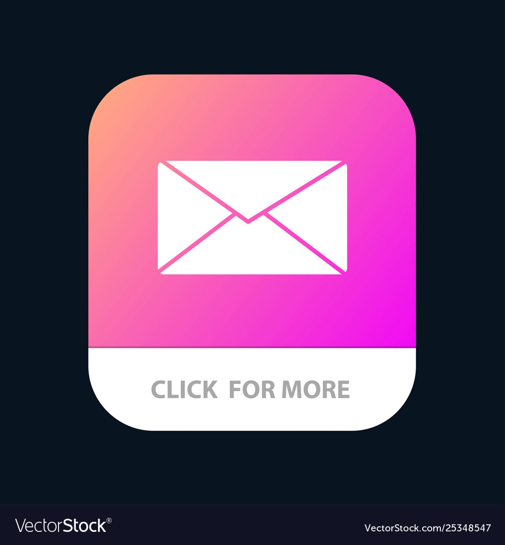 Mail email user interface mobile app button vector image Mail email user interface mobile app button
