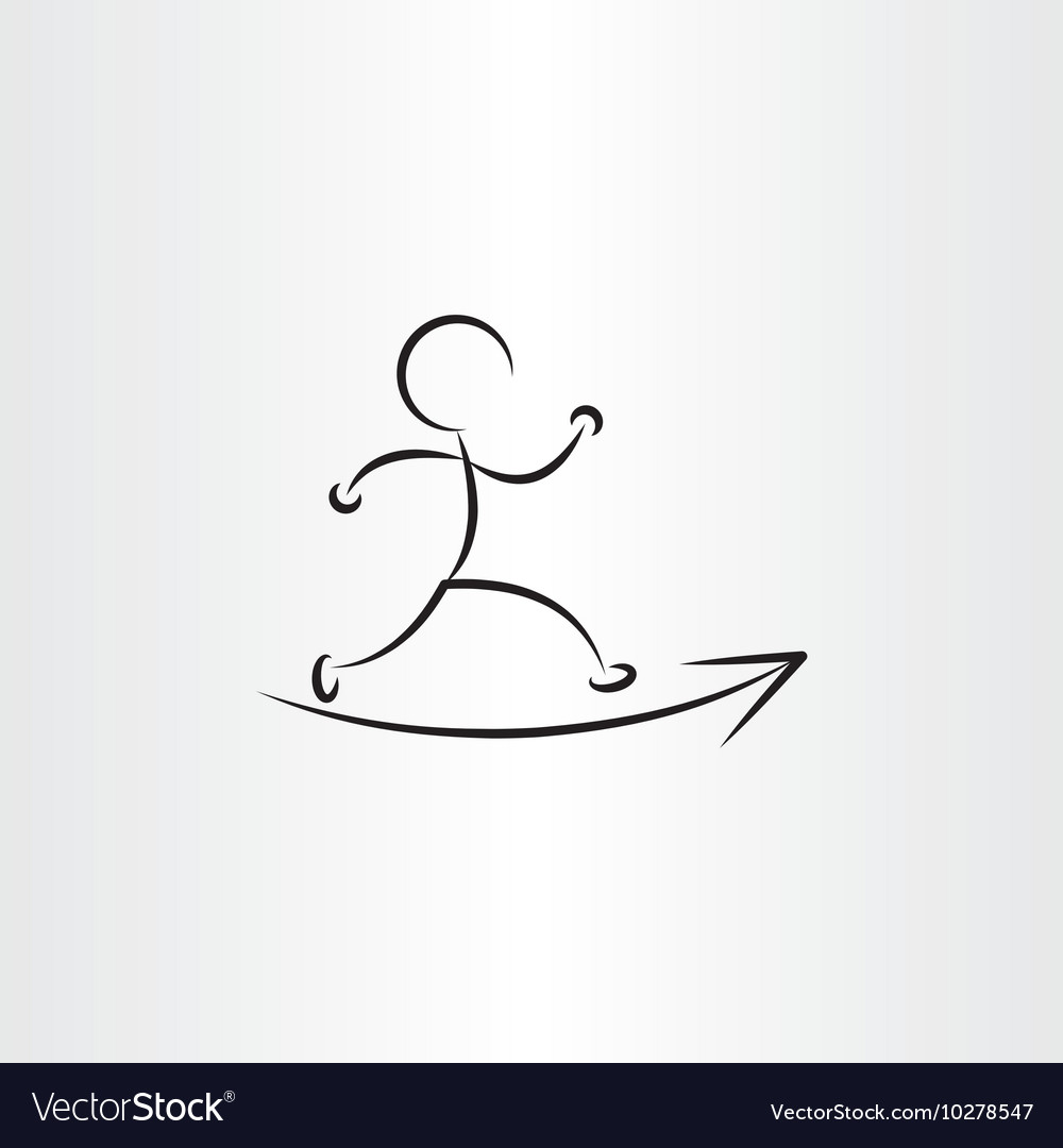 Man running runner icon