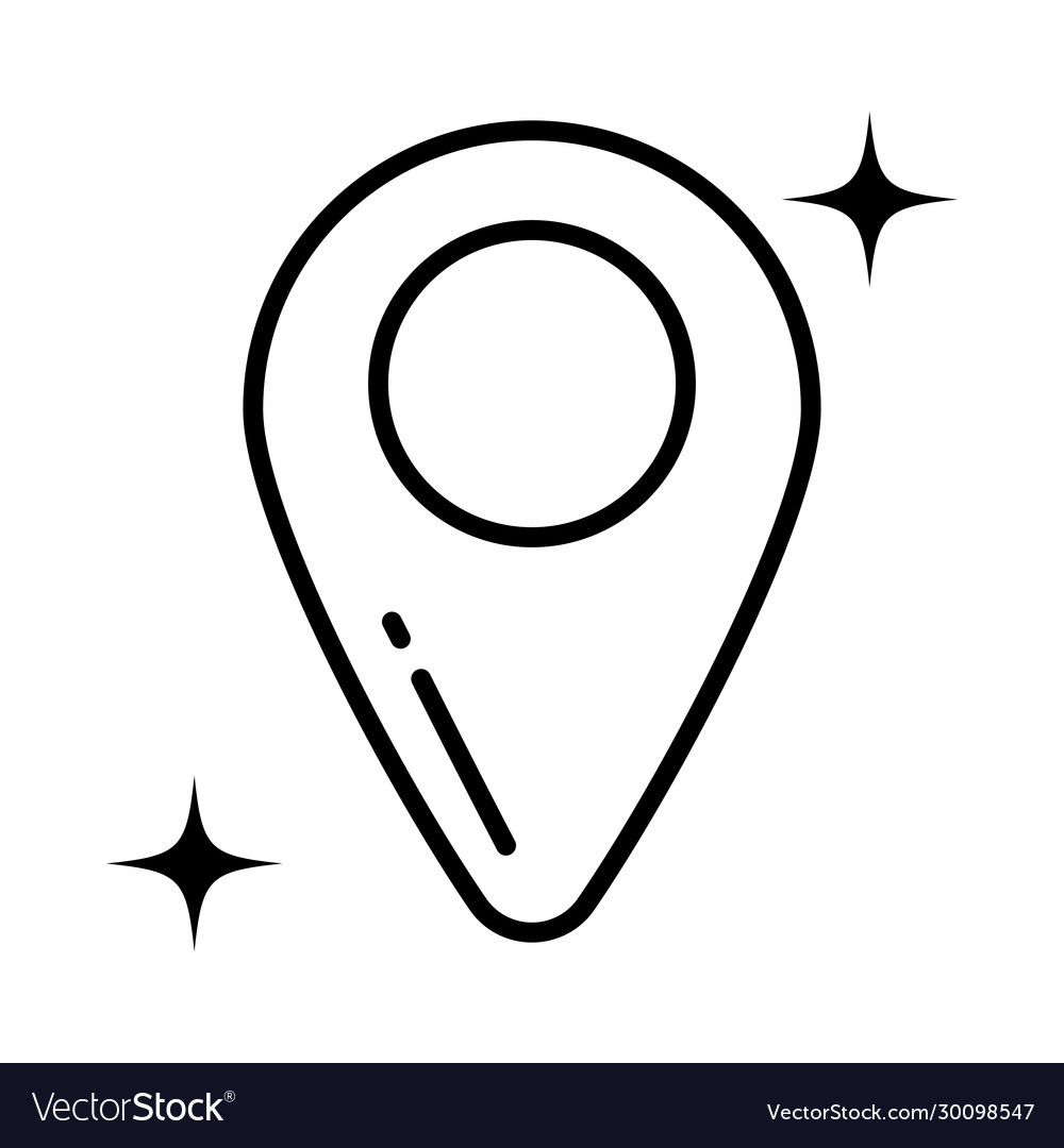 Pointer place optimization line style icon Vector Image Pointer place optimization line style icon