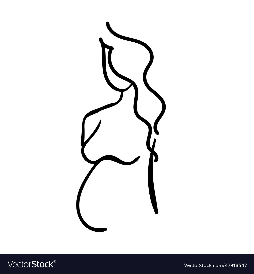 Pregnancy care linear icon prenatal period Vector Image