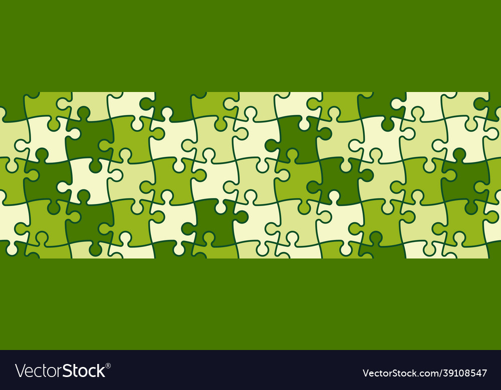 Seamless pattern puzzle pieces of different colors vector image Seamless pattern puzzle pieces of different colors