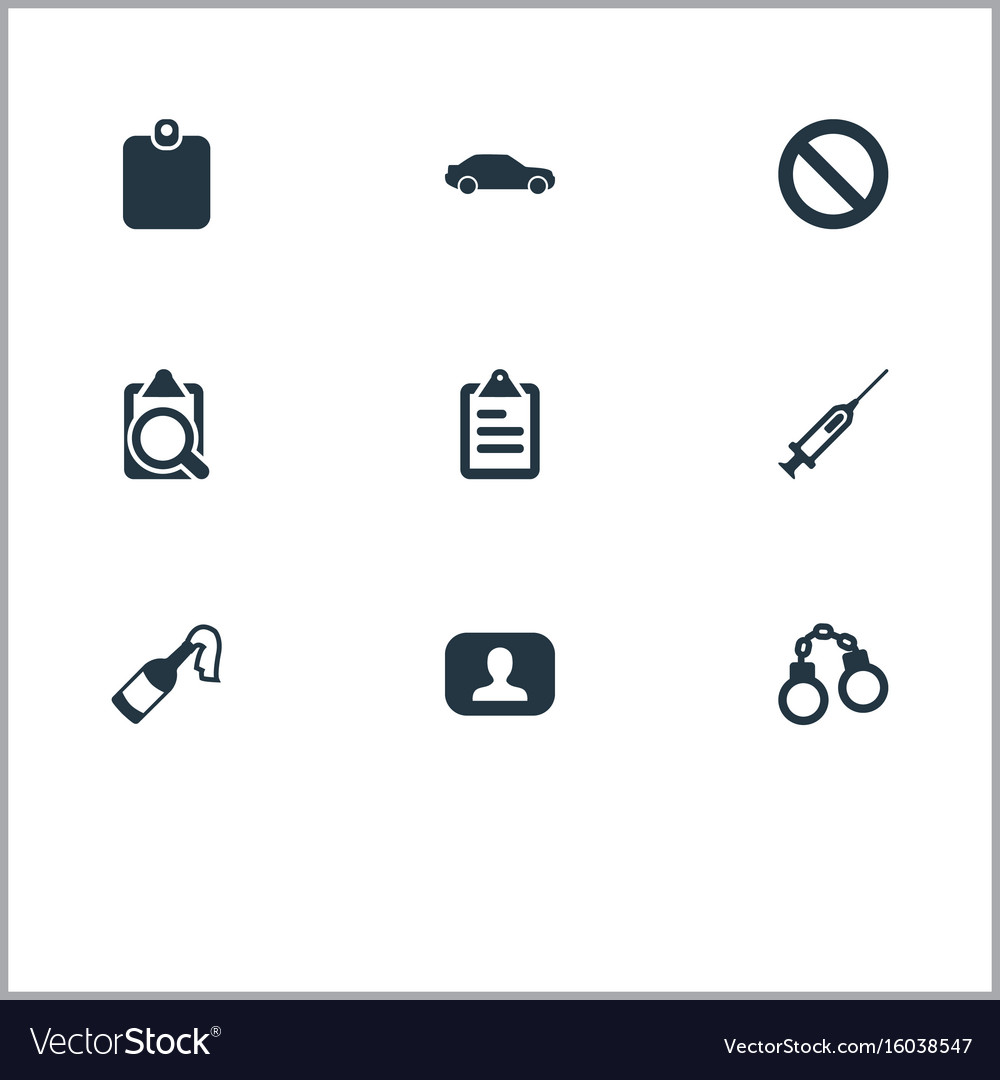 Set of simple fault icons