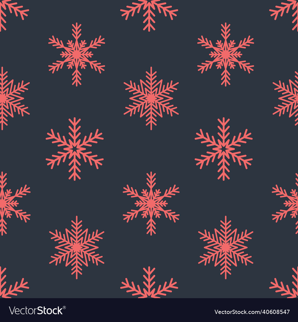 Snowflake christmas seamless pattern vector image Snowflake christmas seamless pattern
