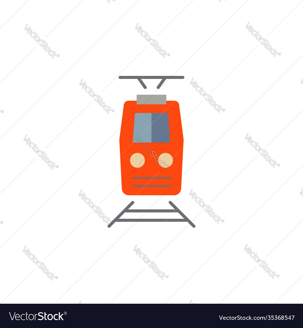 Train color icon front view simple sign Vector Image Train color icon front view simple sign