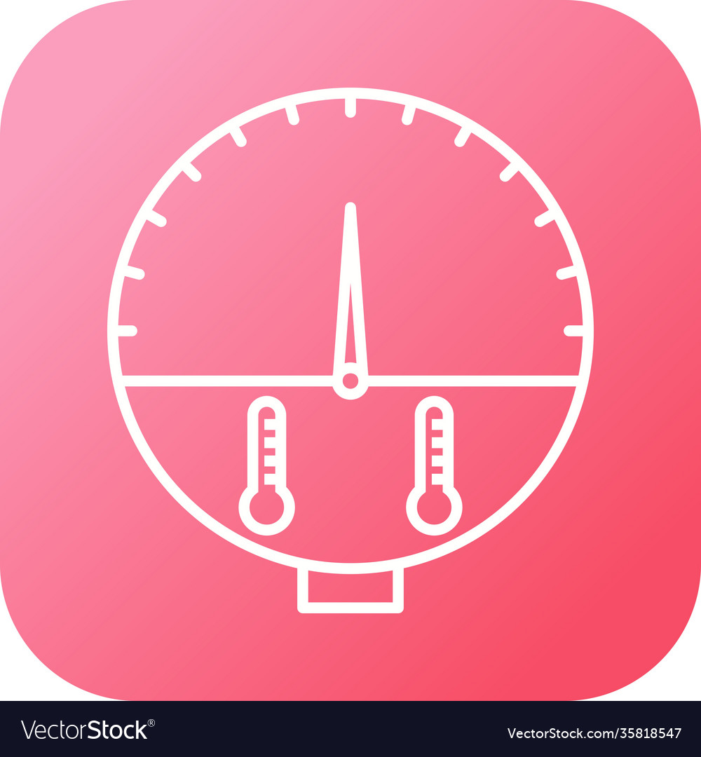 Unique temperature indicator line icon