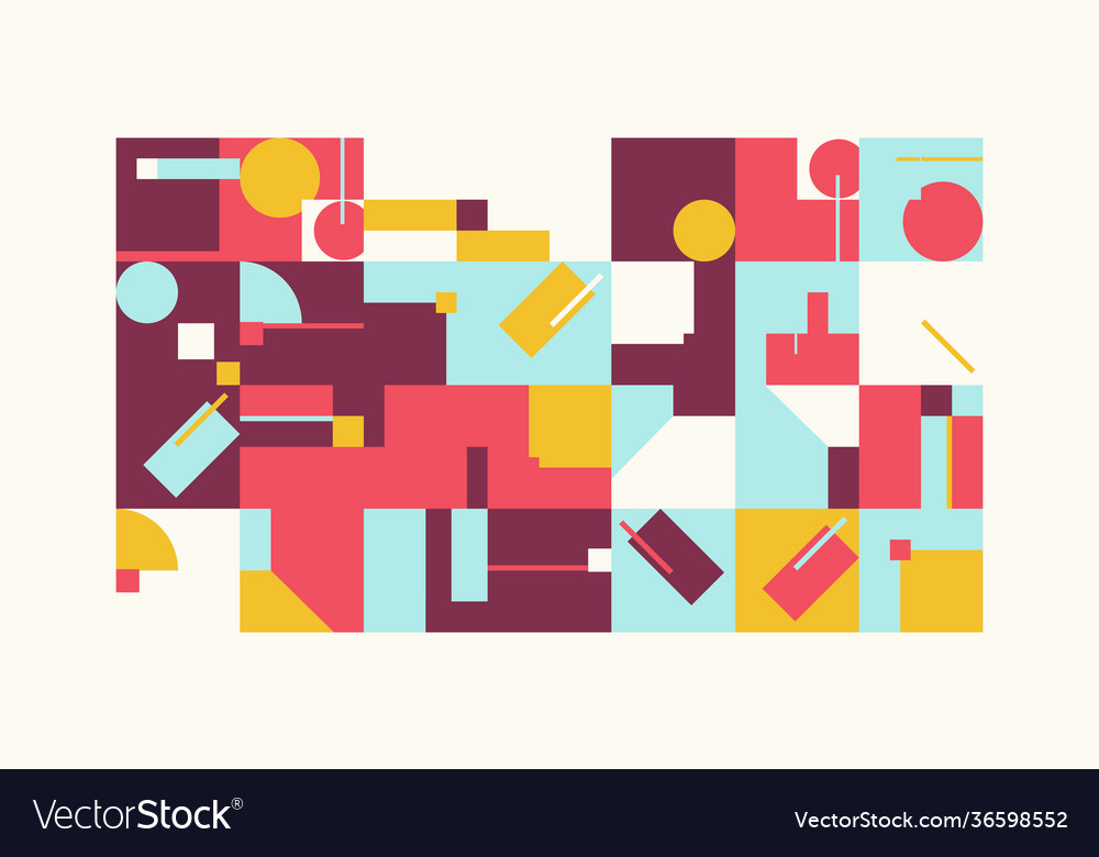 Deconstructed abstract pattern design vector image Deconstructed abstract pattern design