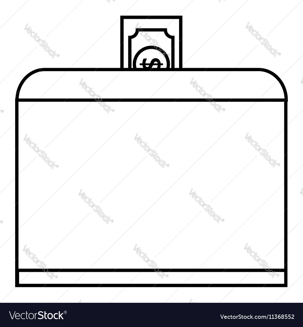 Donate money icon outline style Royalty Free Vector Image