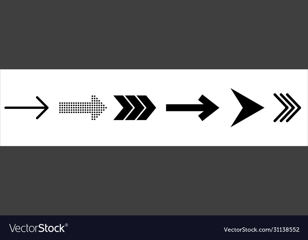 Flat design arrow pointer icon vector image Flat design arrow pointer icon