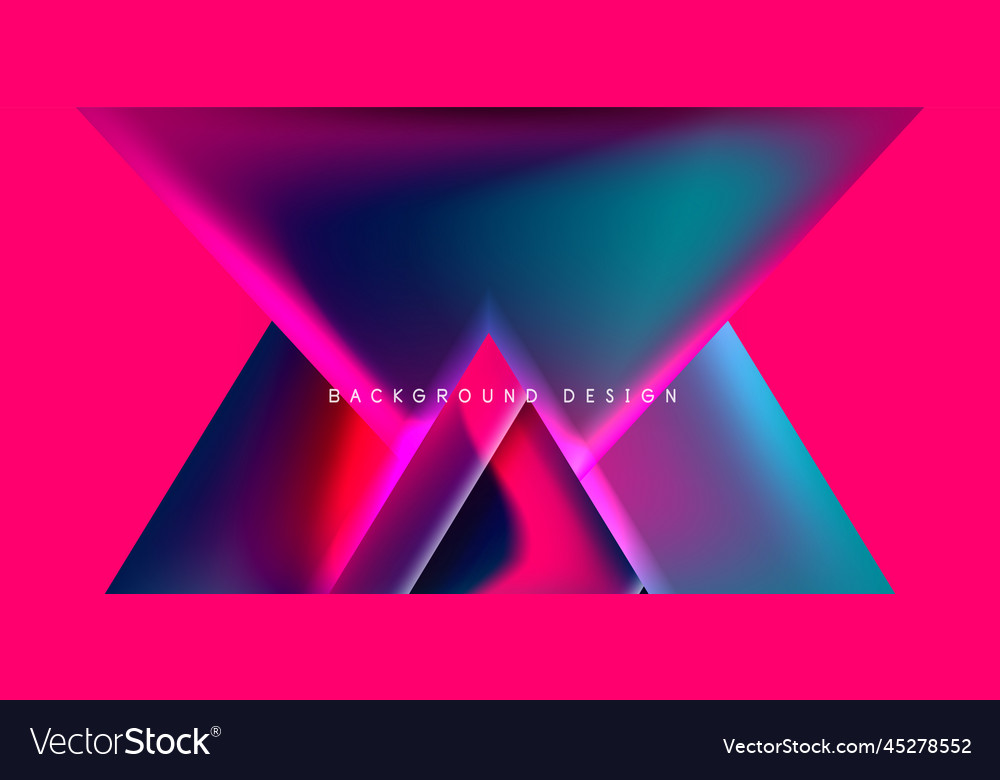Futuristic triangle abstract background vector image Futuristic triangle abstract background