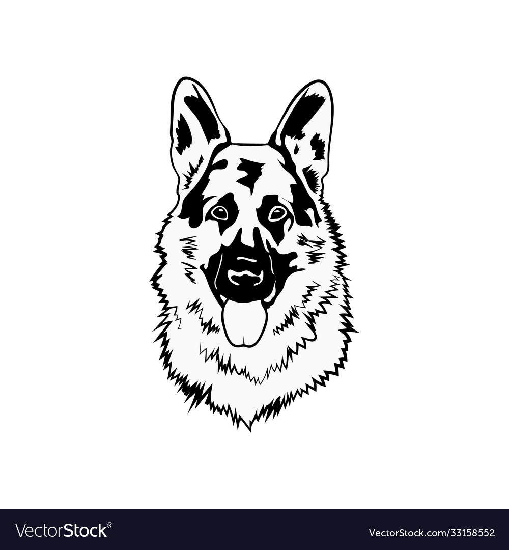 German Shepherd SVG - Dog Silhouette