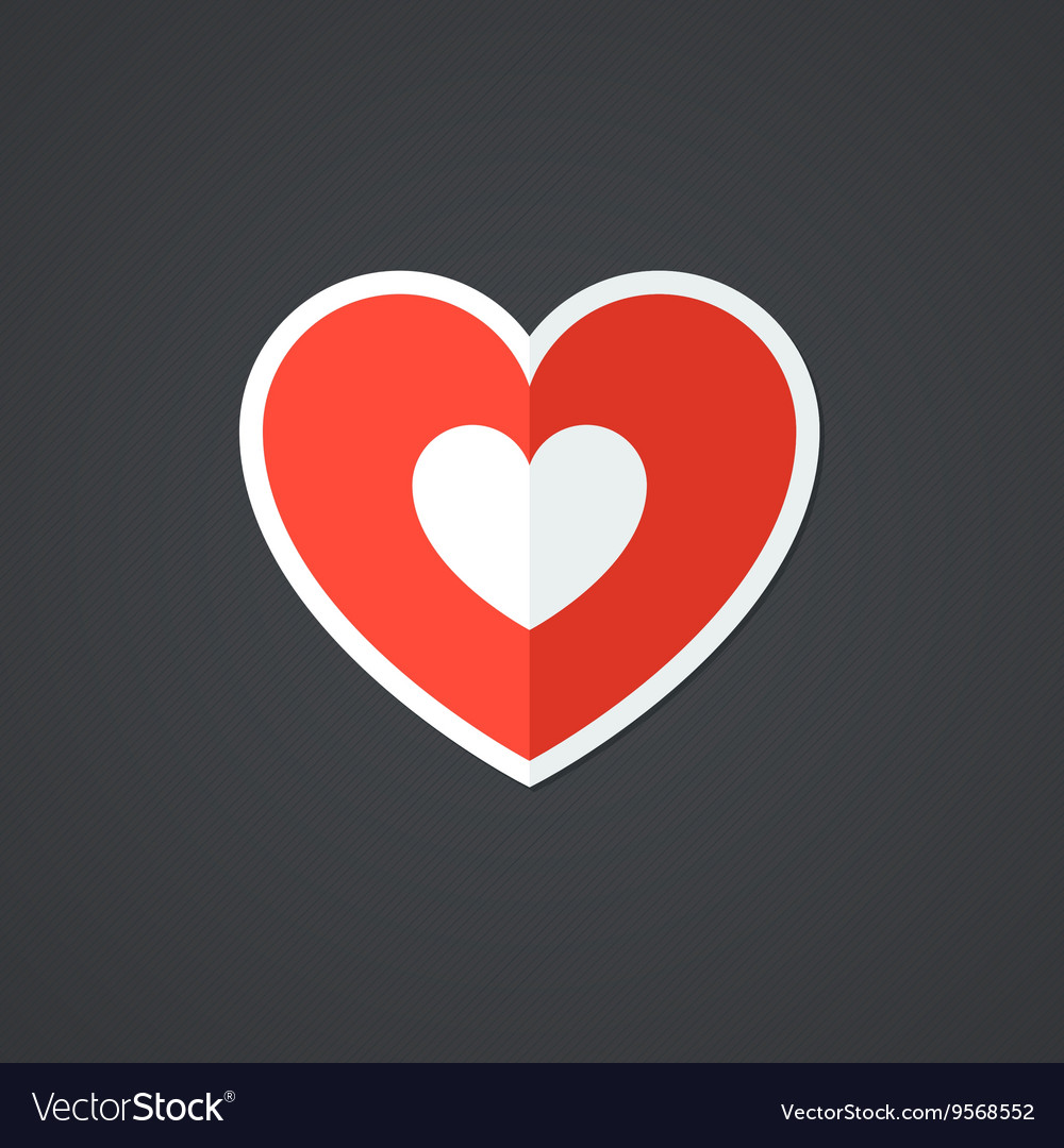 Heart icon single object symbol