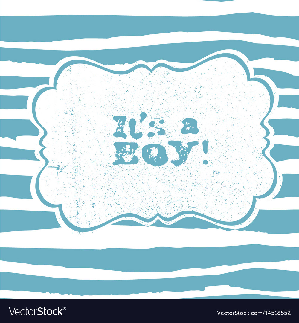 Its a boy lettering baby shower party design