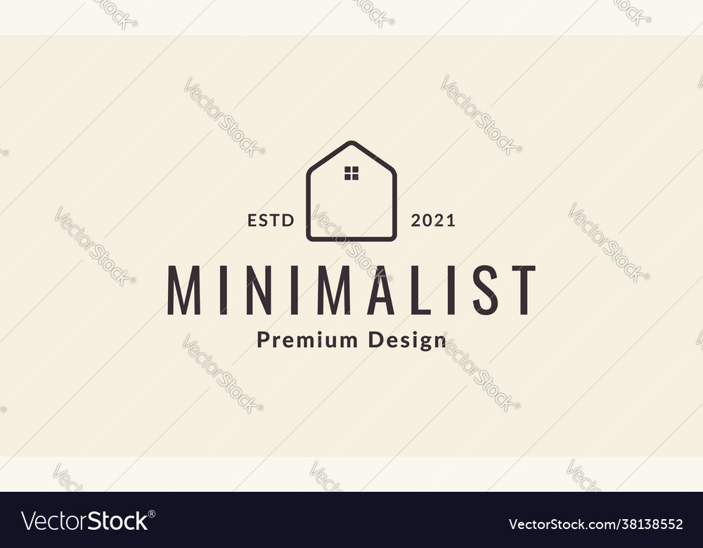 Lines hipster home simple minimalist logo icon