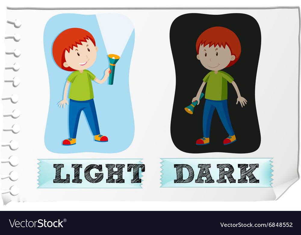 opposite-adjectives-with-light-and-dark-royalty-free-vector