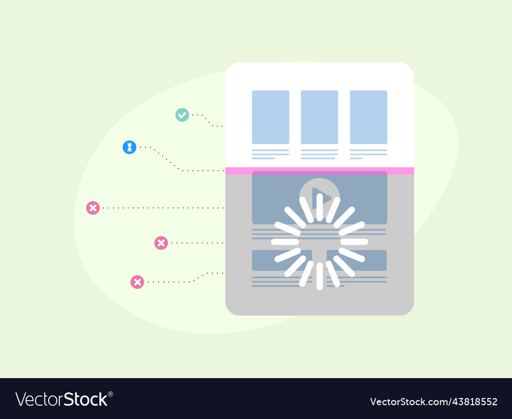 Process of indexing an online web page vector image Process of indexing an online web page