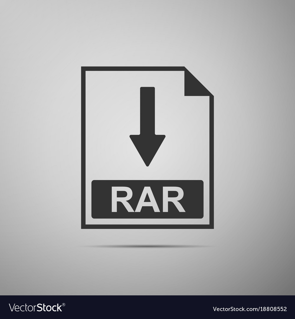 Rar file document icon download button