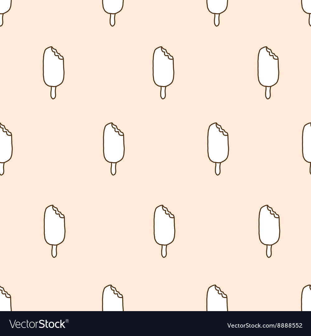 Seamless pattern of ice cream