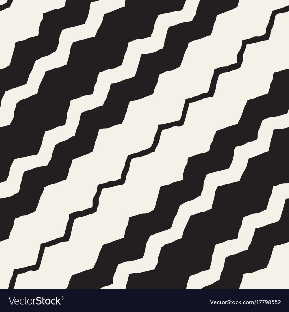 Seamless wavy hand drawn stripes pattern